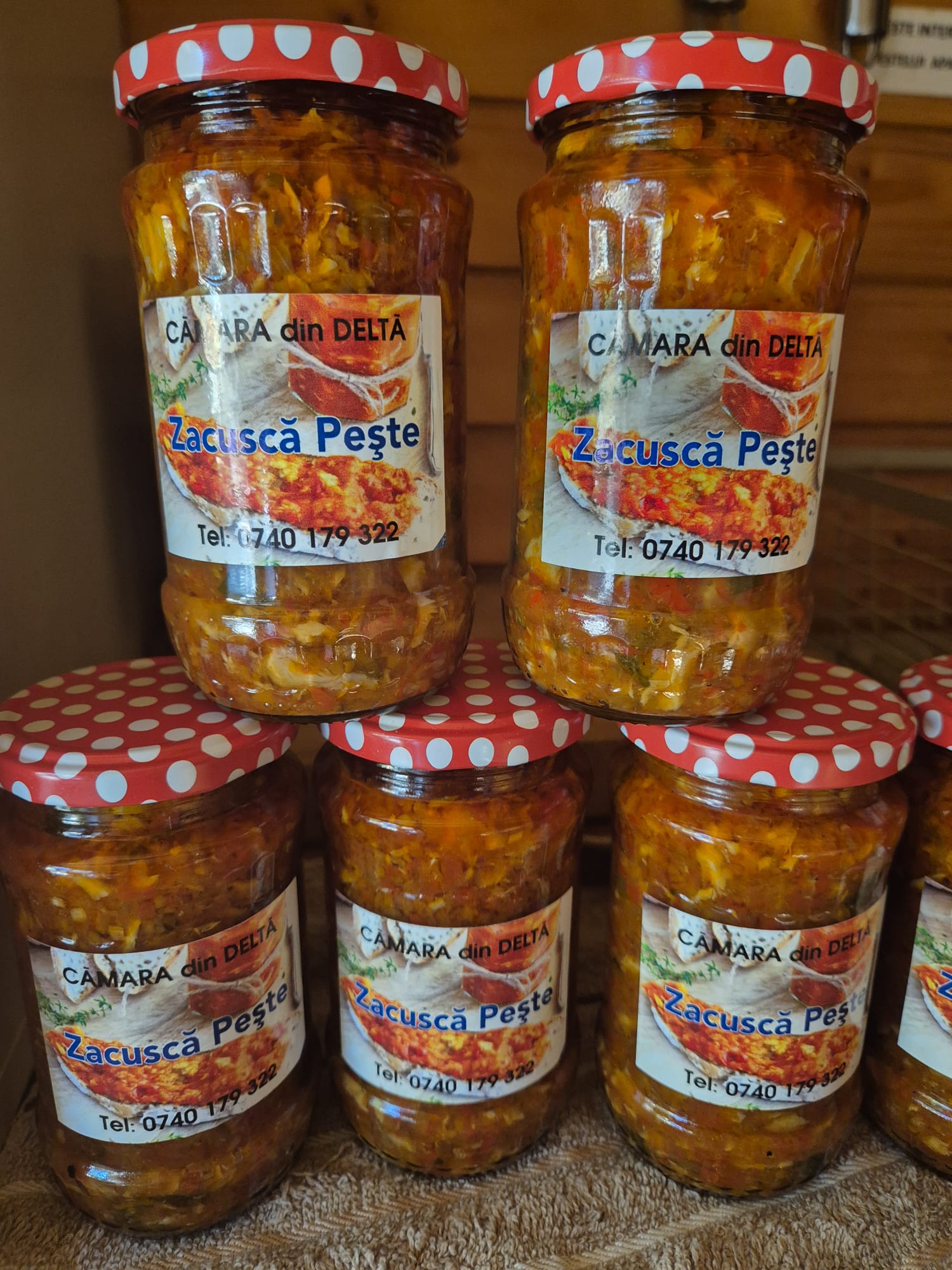 Pensiunea Simfonia Deltei Mahmudia- Zacusca de pește borcan 370 gr